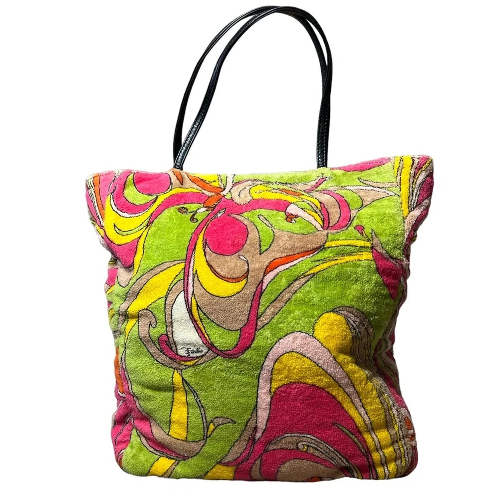 Emilio Pucci Vintage terry cloth hand bag - Picture 3 of 17